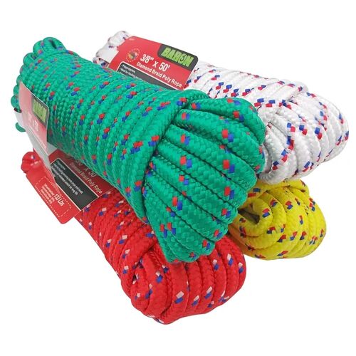 Poly Braided Utility Rope - 3/8" x 50'