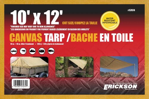 Canvas Tarp - 10' x 12'