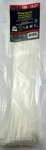 14.5" Heavy Duty Cable Ties in Natural - 100/pk