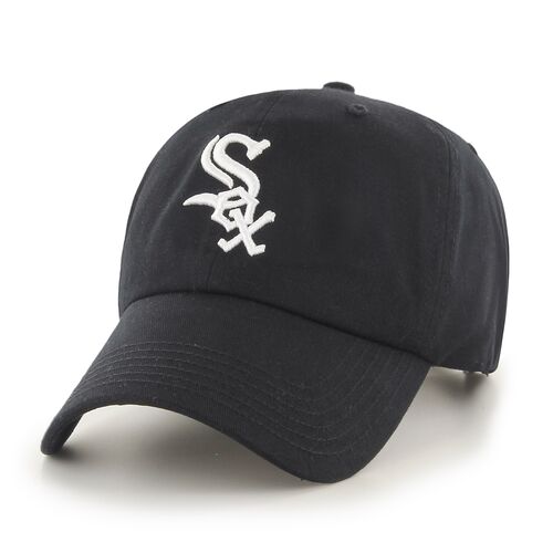 Men's Clean Up Front Embroidery White Sox Black Cap