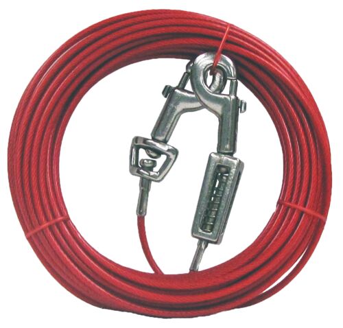 Large Dog Cable Tie-Out with Spring snap 20'