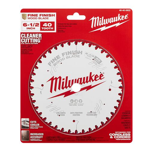 Fine Finish Circular Saw Blade - 6-1/2" 40T