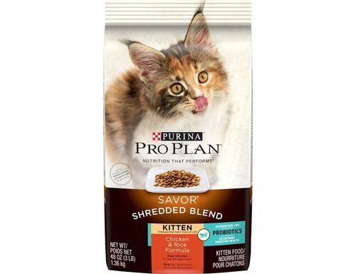 Savor Shredded Blend Chicken & Rice Formula Probiotics Dry Kitten Food - 3 Lb
