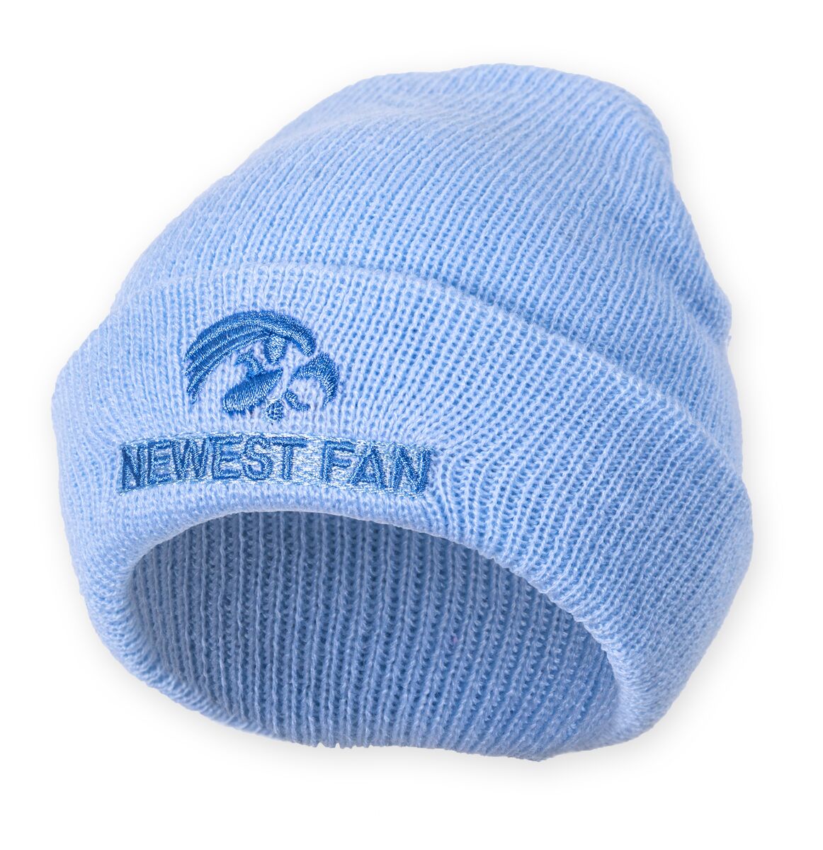 Kids Hawkeye Newest Fan Blue Knit Hat