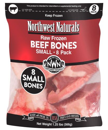 Raw Frozen Beef Bones - Small 1-2" - 8-Pack