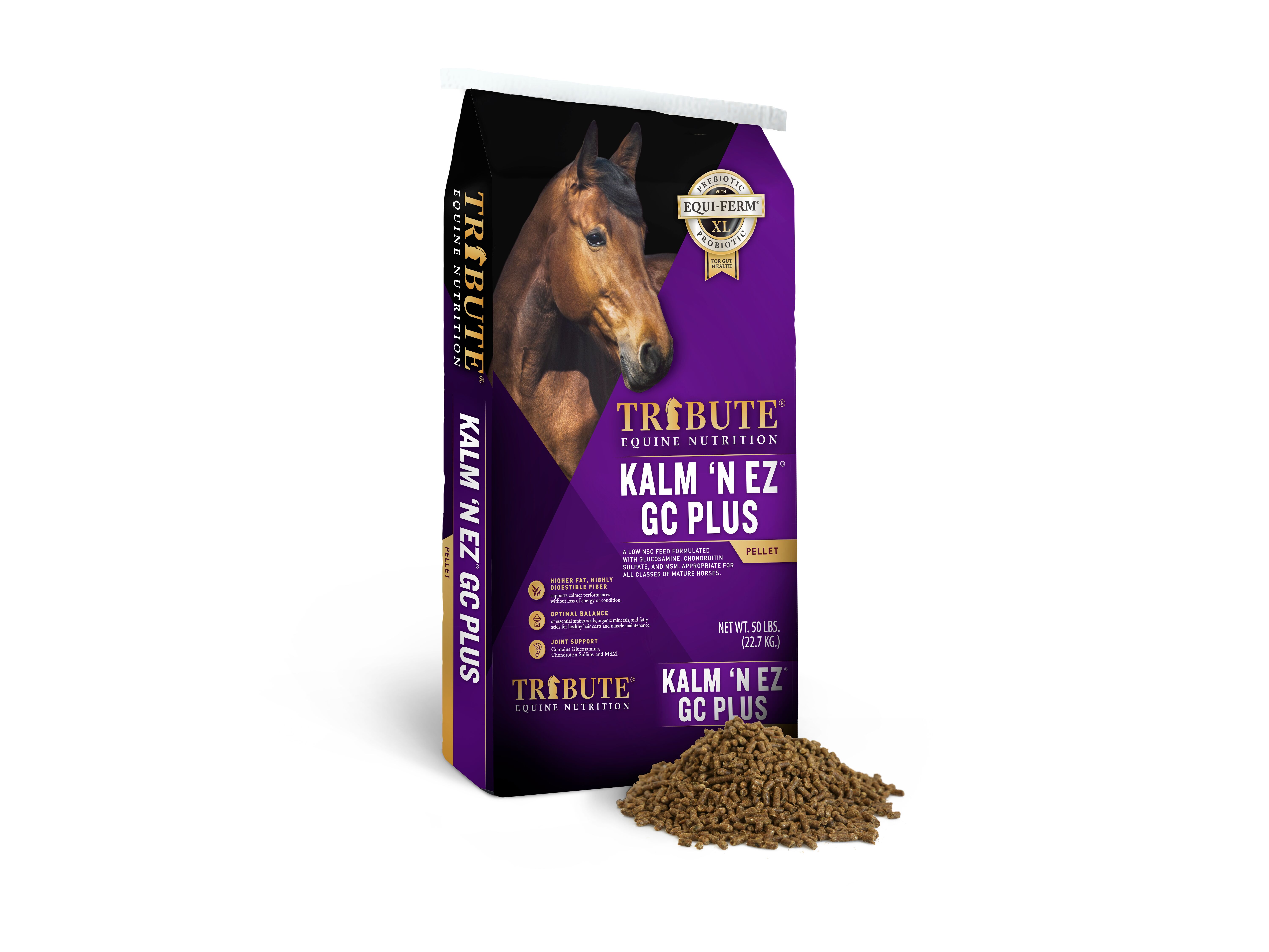 Tribute Kalm 'N EZ GC Plus Pelleted Horse Feed 50 lb