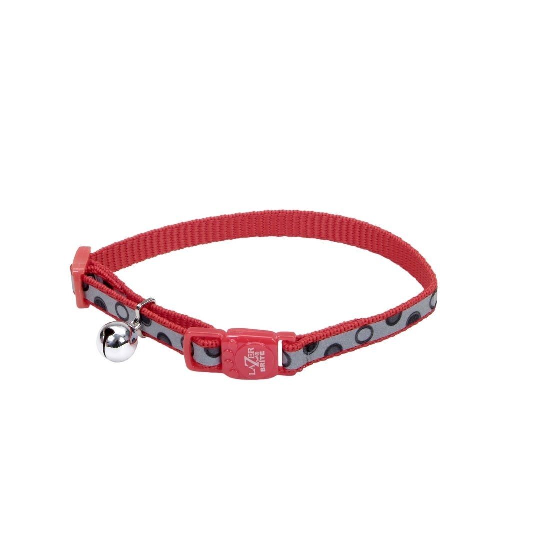 Reflective Safety Breakaway Cat Collar with Red Bubbles