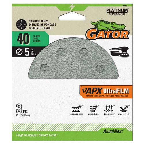 5" Sanding Discs 3-Pack - 40 Grit