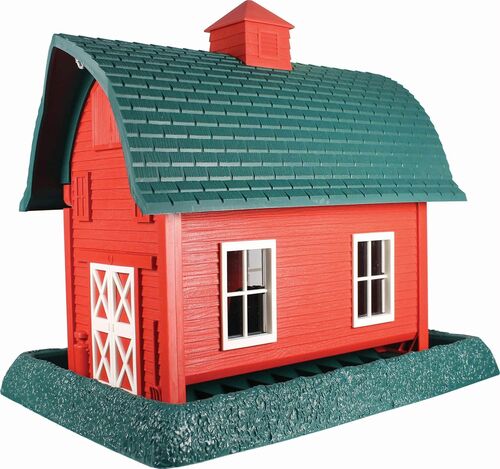 Village Collection Large Red Barn Birdfeeder