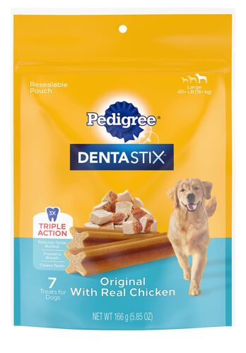Dentastix Original Large Dog Treats with Real Chicken - 7 Count