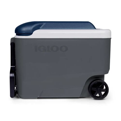 MaxCold Roller Cooler in Ash Grey/White/Aegean Sea/Black - 40 Quart