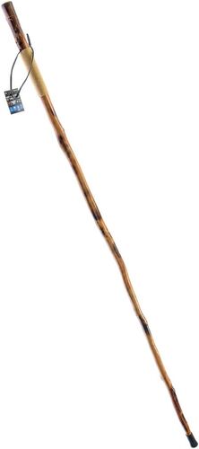 55" Wood Hiking Stick with Carved Circle