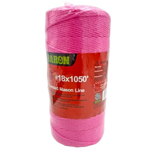 Twisted Mason Line in Pink - #18 x 1050'