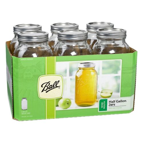 Wide Mouth Jars 1/2 Gallon - Set of 6