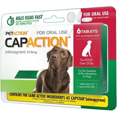 CapAction Flea Treatment  for Dogs - 6 Tablets