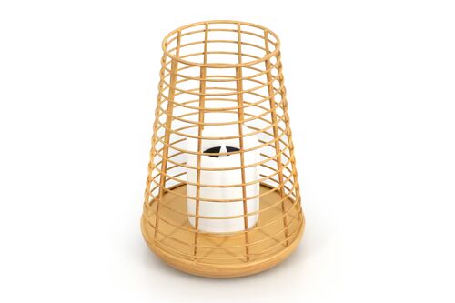 Bamboo Tabletop Solar Lantern