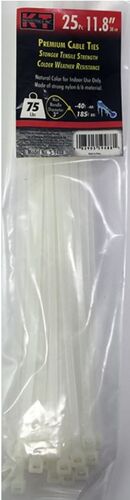 11.8" Standard Duty Cable Ties in Natural - 25/pk