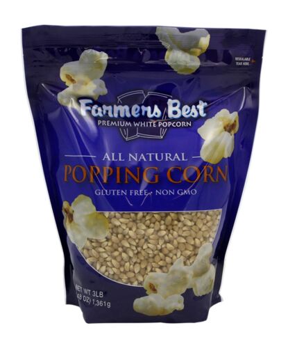 Premium White Popcorn All Natural Popping Corn - 3 Lb
