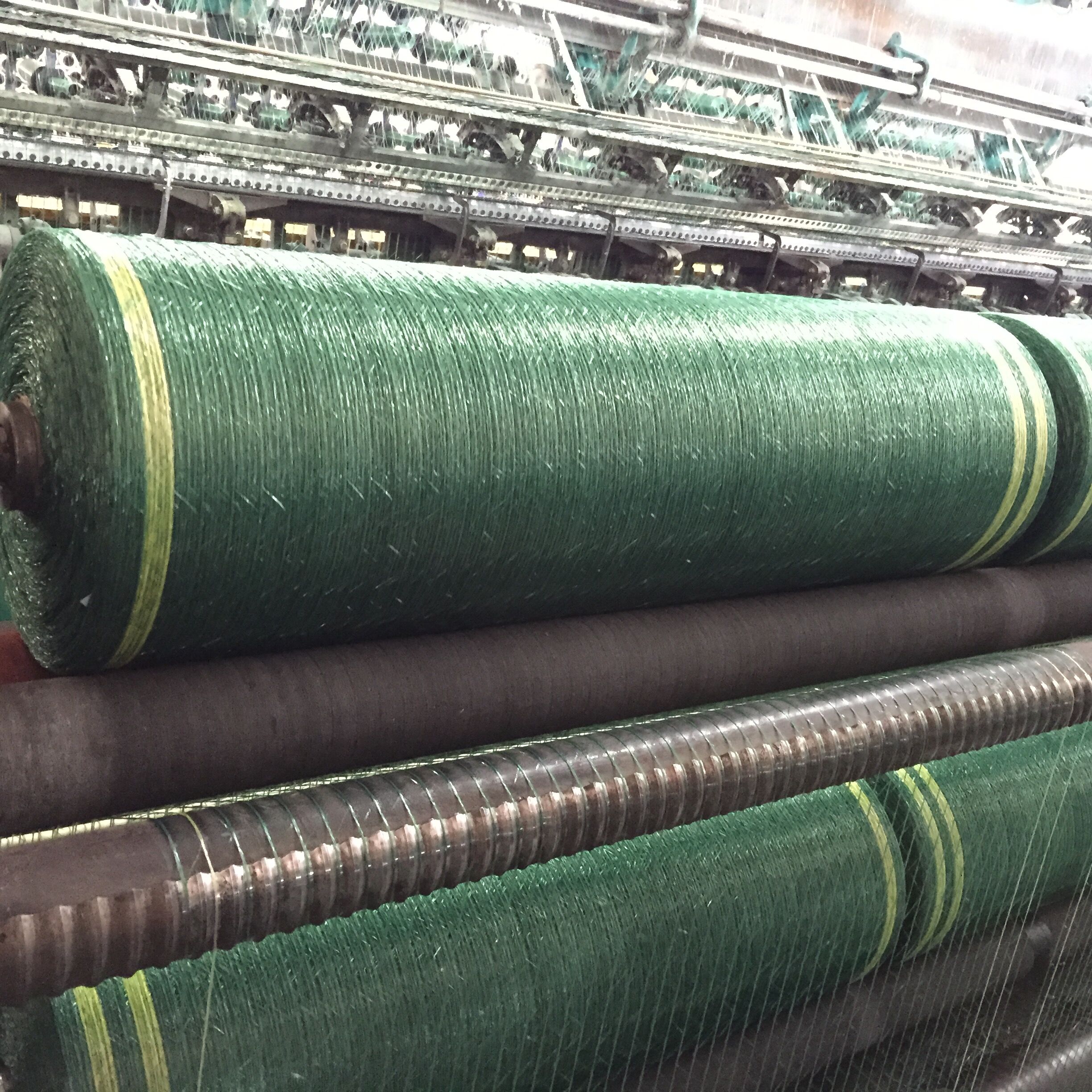 Net Wrap in Green with Yellow Loading Stripe 64" x 7000'