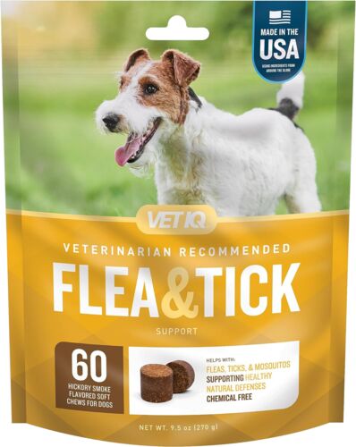 Flea & Tick Support Chewable for Dogs in Hickory Smoke - 60 Count
