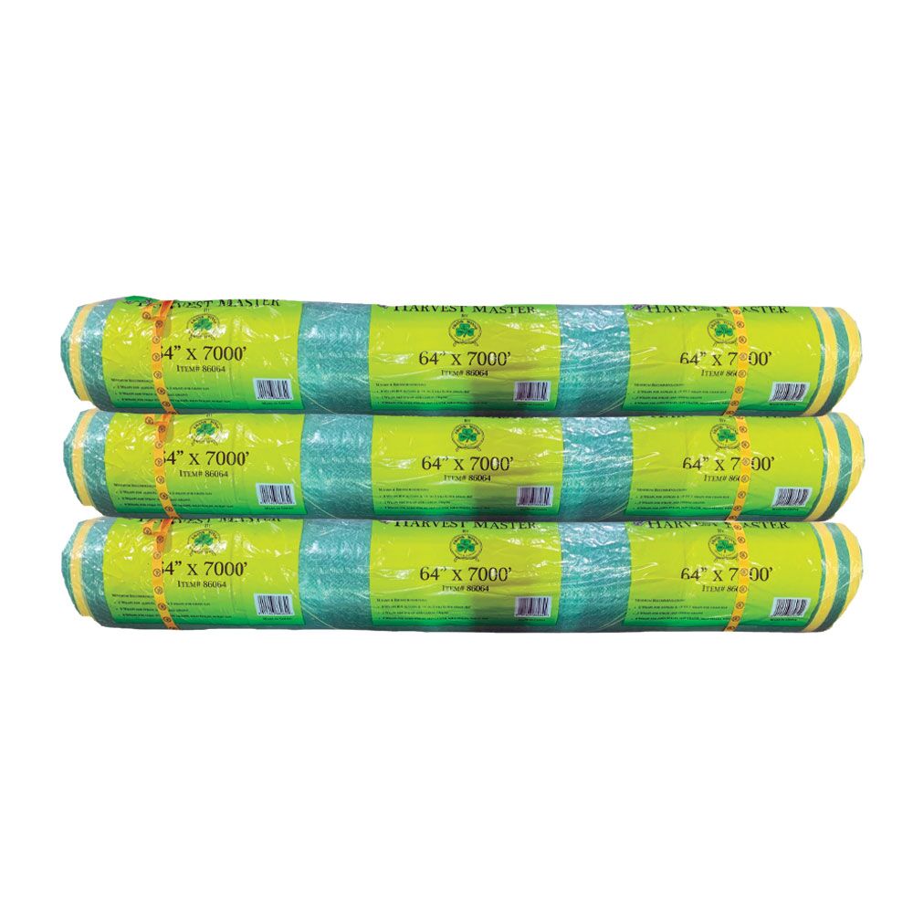 Net Wrap in Green with Yellow Loading Stripe 64" x 7000'