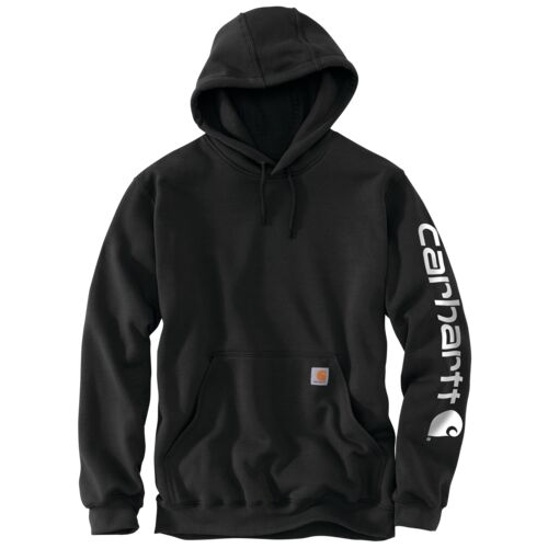 Men's Loose Fit Midweight Logo Sleeve Graphic Hoodie