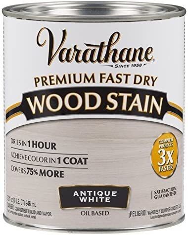 Premium Fast Dry Wood Stain Antique White Paint - Quart