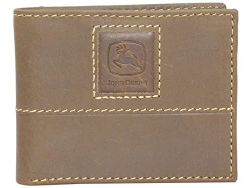 John Deere Passcase Wallet in Brown