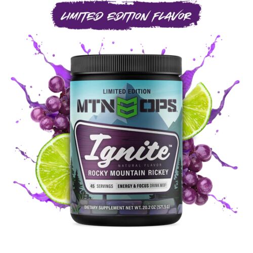 Ignite Energy & Focus Supplement in Limited Edition Flavor Rocky Mountain Rickey 45 Servings