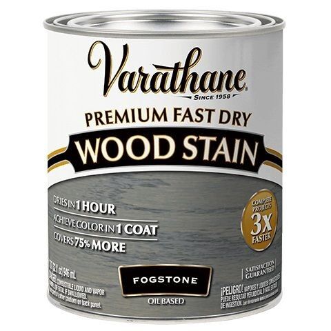 Premium Fast Dry Wood Stain Fogstone Paint - 1/2 Pint