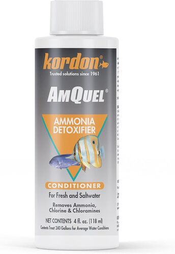 AmQuel Ammonia Control and Detoxifies Chloramine  for Aquarium - 4 fl oz