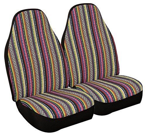 Multi-Color Prairie Stripe Universal Bucket Seat Cover
