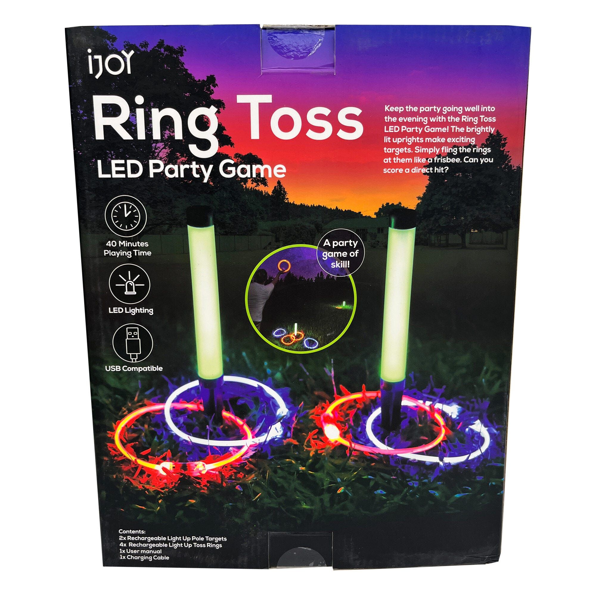 iJoy Slider Light Up Ring Toss Game