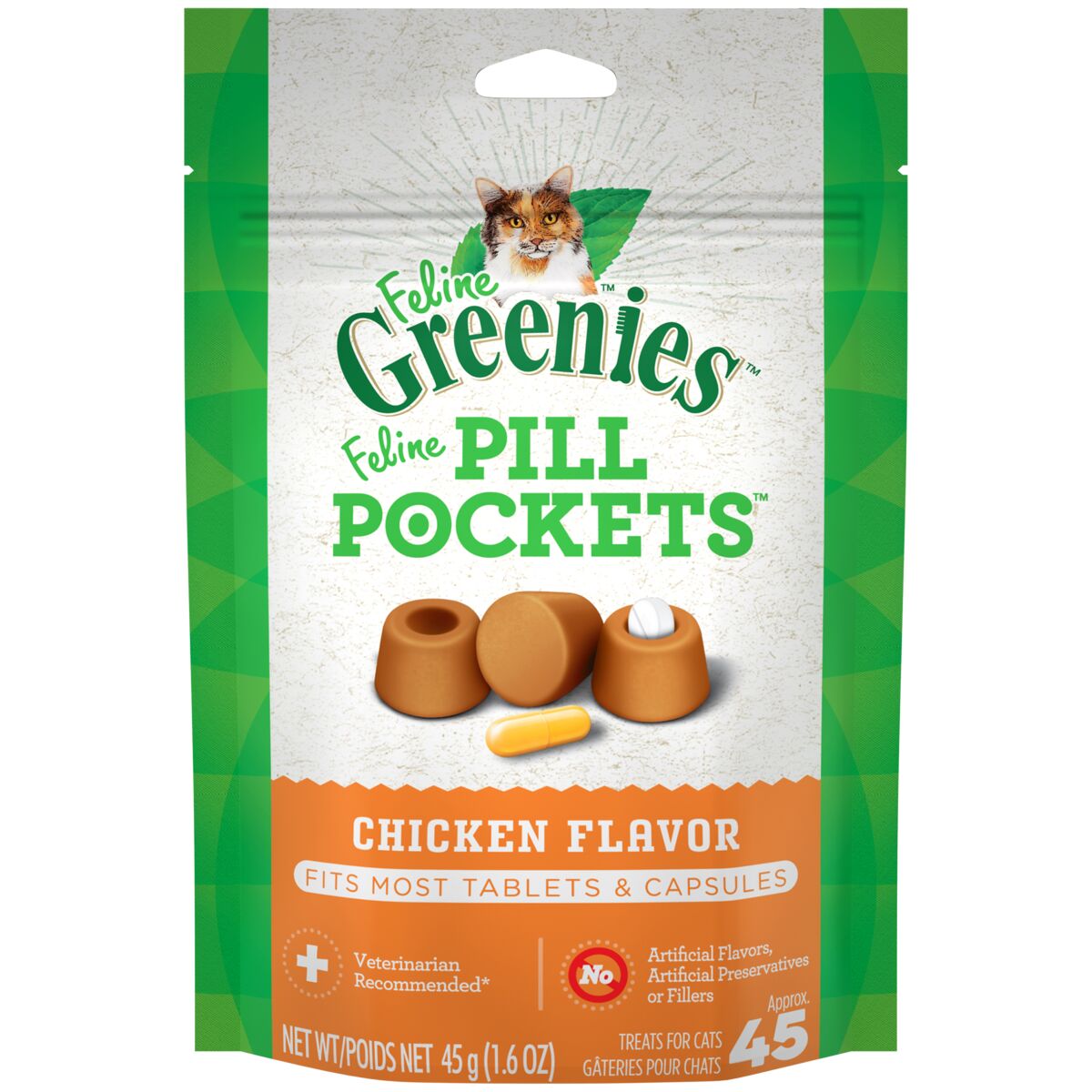 Feline Pill Pockets Cat Treats Chicken Flavor