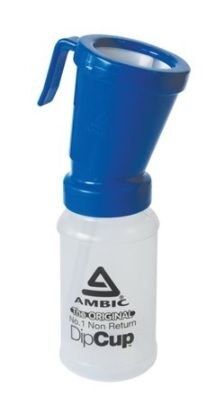 Ambic Non-return Teat Dip Cup in Blue