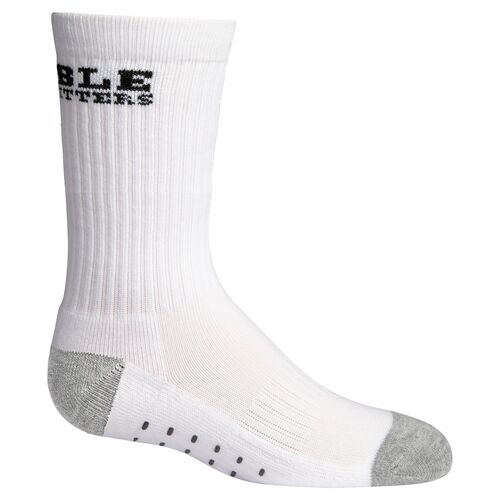 Youth Performance Crew Sock 6-Pack in White