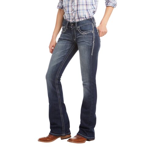 Women's R.E.A.L. Mid-Rise Stretch Entwined Bootcut Jean in Marine