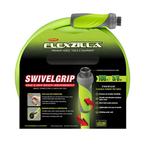 Flexzilla Swivel Grip Hose - 5/8" x 100'