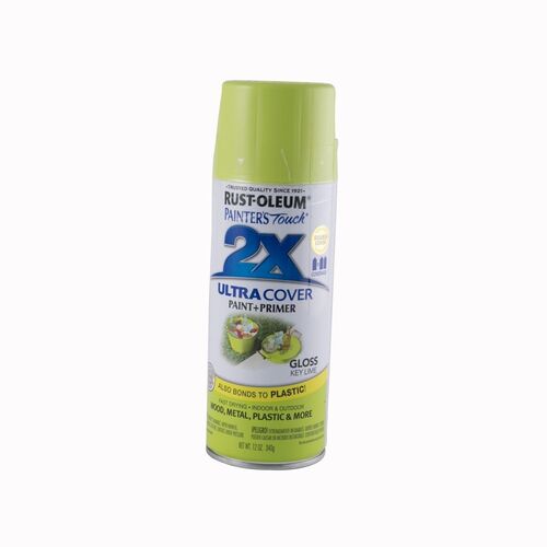 Painter's Touch 2X Ultra Cover Paint + Primer Spray Paint in Gloss Key Lime - 12 oz