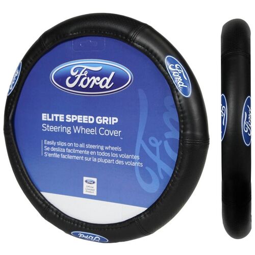 Ford Elite Black Steering Wheel Cover