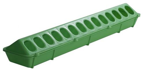 20" Plastic Flip-Top Poultry Ground Feeder in Lime Green
