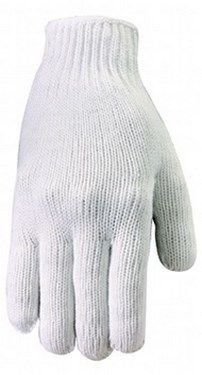 Men's 12-Pack String Knit Gloves Liners in White