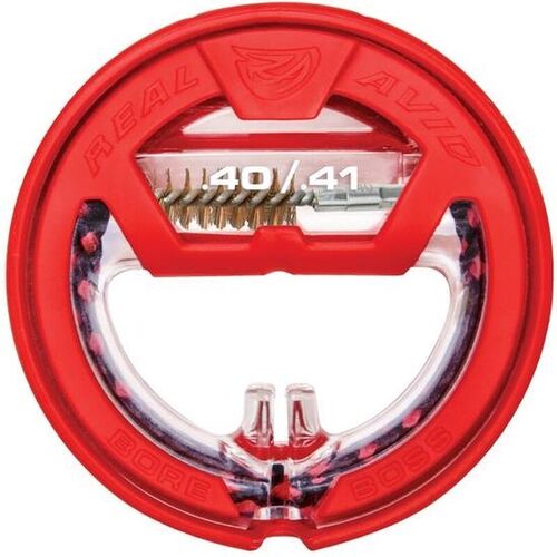 .40/.41 Caliber Single Pass Pull Through Bore Cleaner 12" Cable 8.5" Mop with Storage Handle