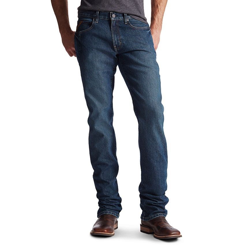 Men's Ariat Rebar M4 Relaxed DuraStretch Basic Boot Cut Jean : 10016221 main image 0