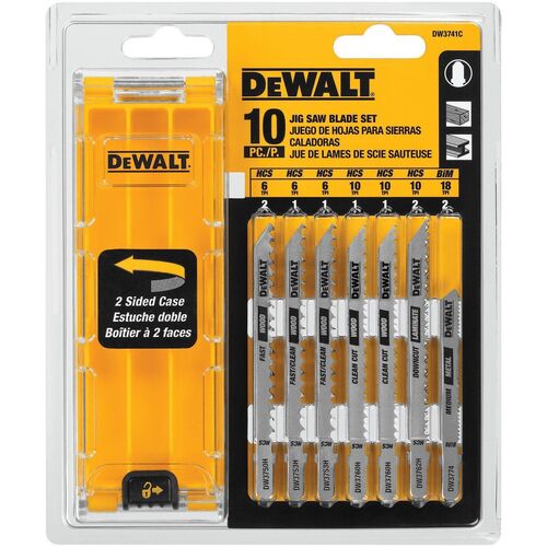 10 Piece T-Shank Jigsaw Blade Set w/Case