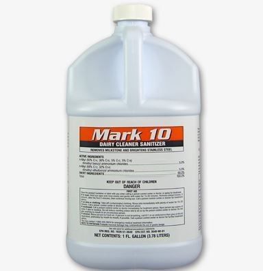Mark 10 Dairy Cleaner Sanitizer - 1 Gallon