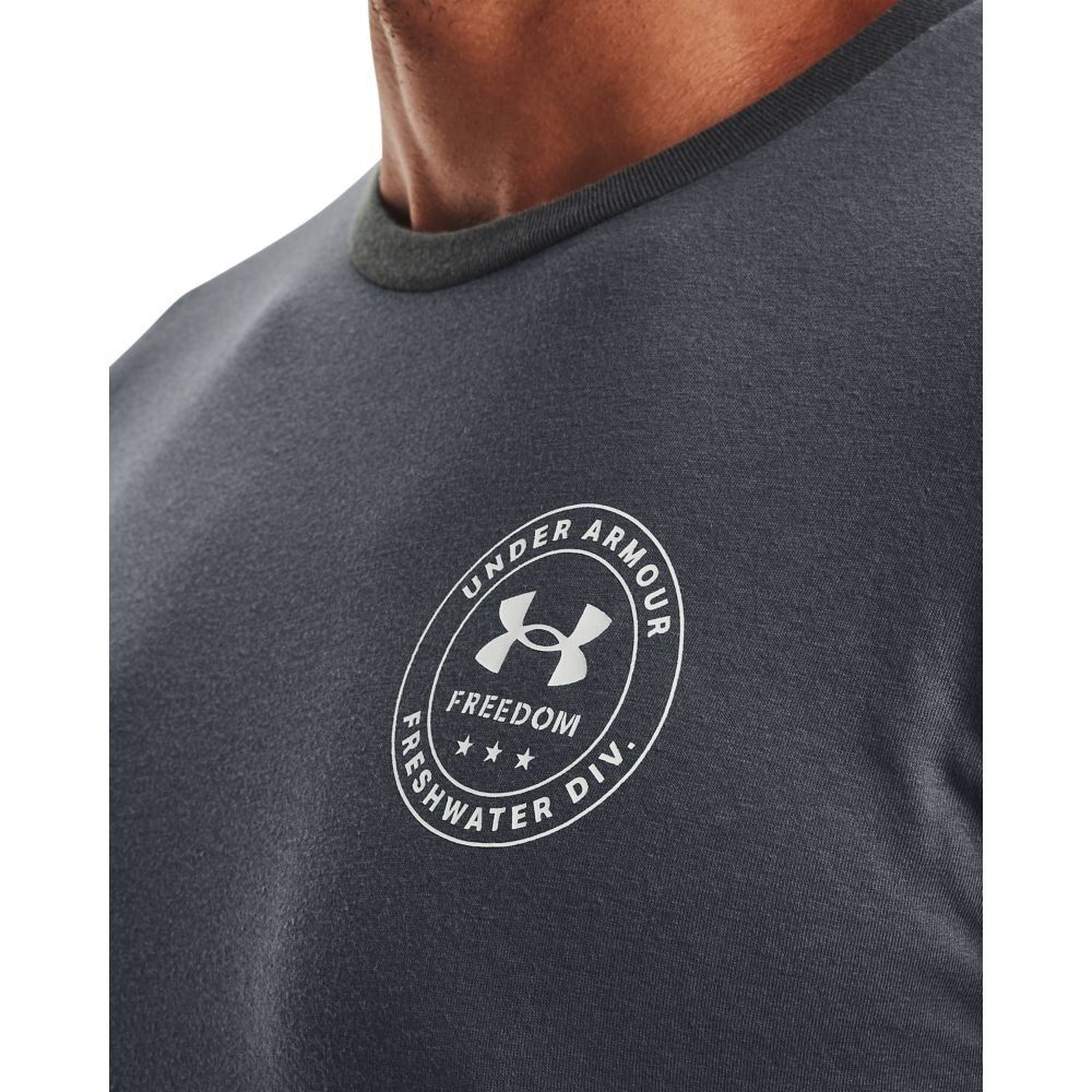 Under Armour Men's UA Freedom Bass Short Sleeve T-Shirt in Pitch Grey