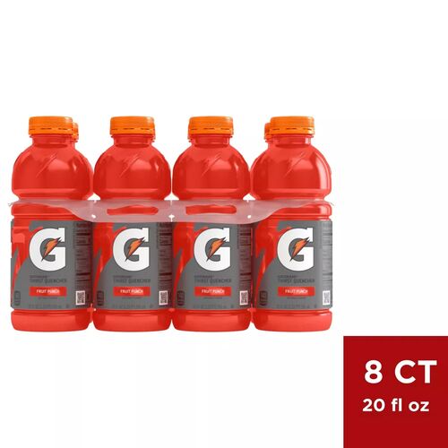 Orange Sports Drink - 8-Pack of 20 oz Bottles