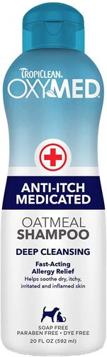 OxyMed Anti-Itch Medicated Deep Cleansing Oatmeal Pet Shampoo - 20 oz