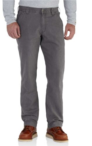 Men's Rugged Flex Relaxed Fit Canvas Work Pant in Gravel